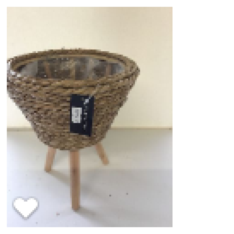 Bloempot natuur op pootjes 30x23CM